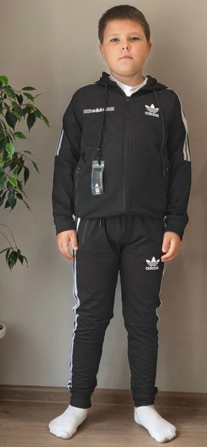 Cпортивний костюм Adidas з капюшоном (дайвінг на м'якому флісі) KD-069 фото